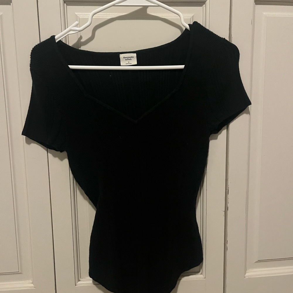 Abercrombie & Fitch Black Short Sleeve bodysuit